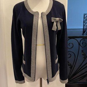Navy blue cashmere cardigan
